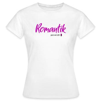 Romantik LED - Frauen T-Shirt - Weiß - Vorne - AI Model Female 172 dark (172cm)