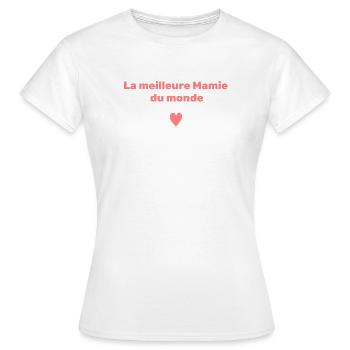 Meilleure Mamie Monde - T-shirt Femme - blanc - Devant - AI Model Female 172 dark (172cm)