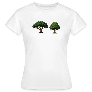 Tree duo apple tree in balance - Women's T-Shirt - white - Front - AI Model Female 172 dark (172cm)
