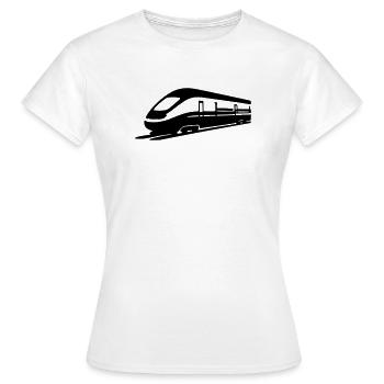 Zug - Frauen T-Shirt - Weiß - Vorne - AI Model Female 172 dark (172cm)
