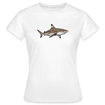 requin_pointe_noir - Frauen T-Shirt - Weiß - Vorne - AI Model Female 172 dark (172cm)