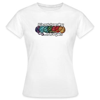 Ce n’est pas de la thésaurisation si c’est de la laine - T-shirt Femme - blanc - Devant - AI Model Female 172 dark (172cm)
