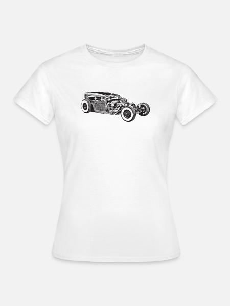 hotrod custom car - Frauen T-Shirt - Weiß
