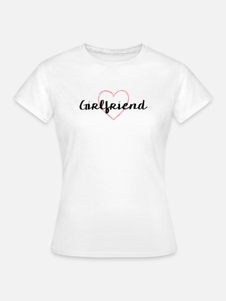 Girlfriend Herz Junggesellenabschied - Frauen T-Shirt - Weiß