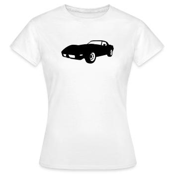 US Classic Car - Frauen T-Shirt - Weiß - Vorne - AI Model Female 172 dark (172cm)