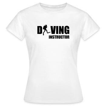 Diving Instructor - T-shirt Femme - blanc - Devant - AI Model Female 172 dark (172cm)