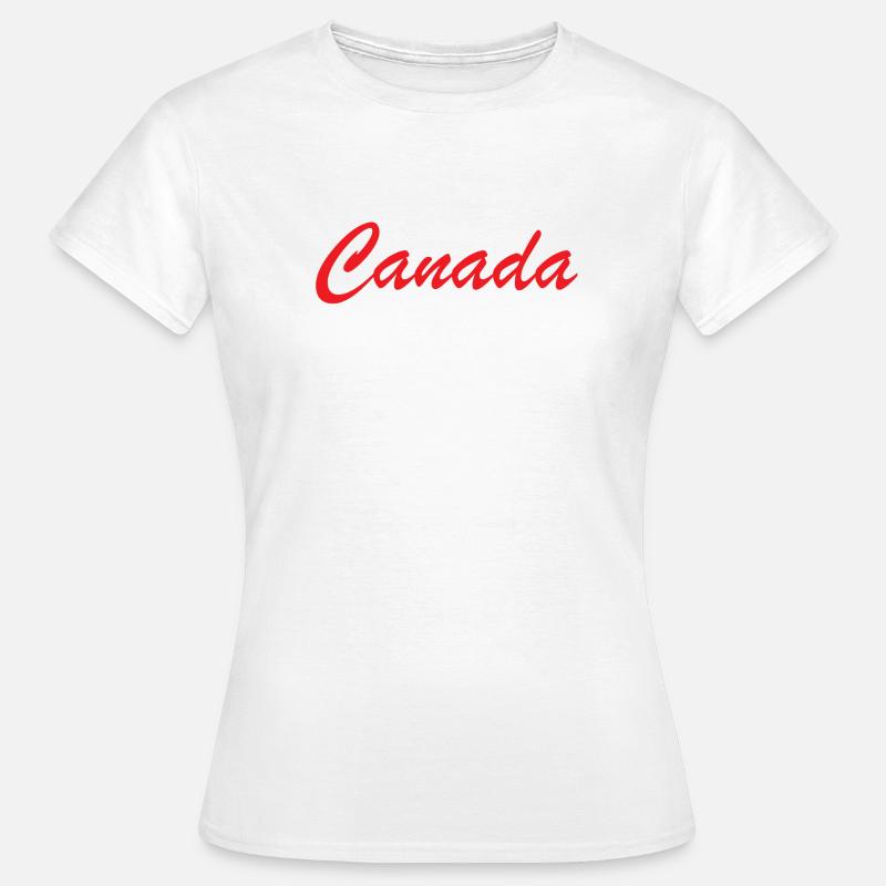 Canada Script Lettering Red - Women's T-Shirt - white