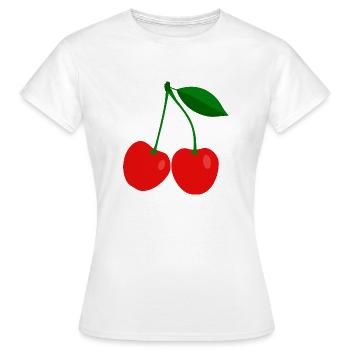 cerises - T-shirt Femme - blanc - Devant - AI Model Female 172 dark (172cm)