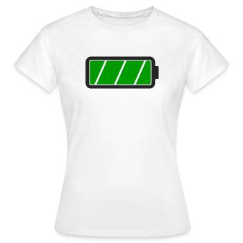 Batterie voll - Frauen T-Shirt - Weiß - Vorne - AI Model Female 172 dark (172cm)