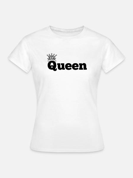 Königin mit Krone - Frauen T-Shirt - Weiß