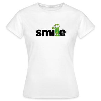 Janosch Günter Kastenfrosch Smile-Design - Frauen T-Shirt - Weiß - Vorne - AI Model Female 172 dark (172cm)