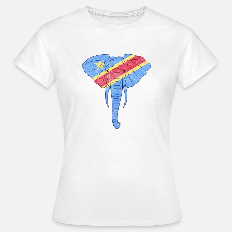 Eléphant du Congo - Congo Libre - Support Congo - T-shirt Femme - blanc