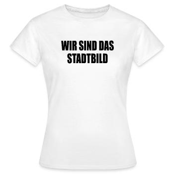 Nous sommes le paysage urbain - T-shirt Femme - blanc - Devant - AI Model Female 172 dark (172cm)