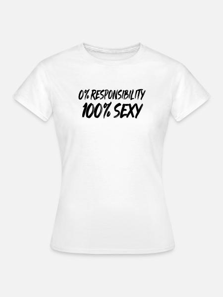 100% Sexy Typo-Statement - Frauen T-Shirt - Weiß