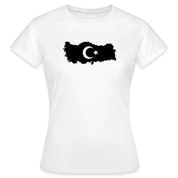 Turkey Outline - Women's T-Shirt - white - Front - AI Model Female 172 dark (172cm)