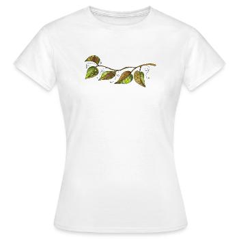 leaves - Women's T-Shirt - white - Front - AI Model Female 172 dark (172cm)