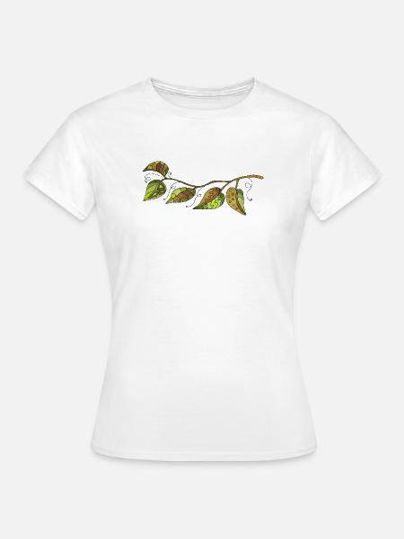 Blätter - Frauen T-Shirt - Weiß