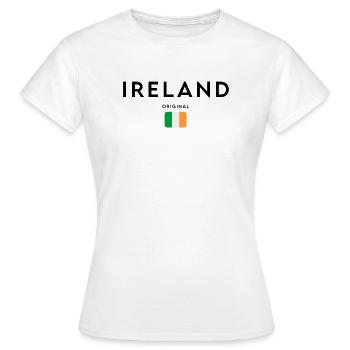 Drapeau de l’Irlande, design minimaliste élégant - T-shirt Femme - blanc - Devant - AI Model Female 172 dark (172cm)