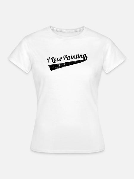 Ich liebe es zu Malen - Frauen T-Shirt - Weiß