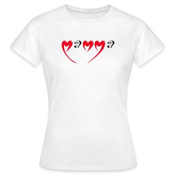 Frohen Muttertag Mama Rotes Herz Liebe Mütter Mama - Frauen T-Shirt - Weiß - Vorne - AI Model Female 172 dark (172cm)