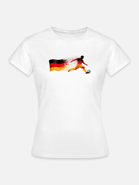 Deutschland Fußball Shirt – Germany Soccer - Frauen T-Shirt - Weiß