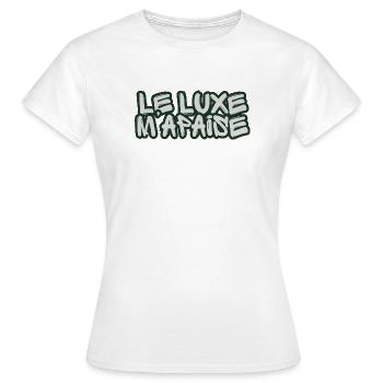 Le Luxe Graffiti Français - T-shirt Femme - blanc - Devant - AI Model Female 172 dark (172cm)