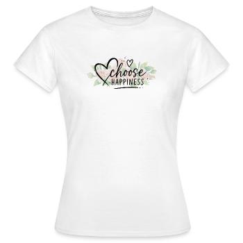 Choisissez des fleurs porte-bonheur - T-shirt Femme - blanc - Devant - AI Model Female 172 dark (172cm)