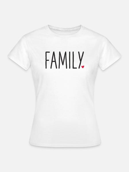 Family mit Herz - Frauen T-Shirt - Weiß