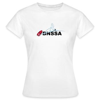 BNSSA sauvetage aquatique - T-shirt Femme - blanc - Devant - AI Model Female 172 dark (172cm)
