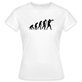 Evolution de la boxe - T-shirt Femme - blanc - Devant - AI Model Female 172 dark (172cm)