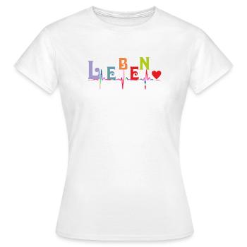 La courbe du coeur VIE - T-shirt Femme - blanc - Devant - AI Model Female 172 dark (172cm)