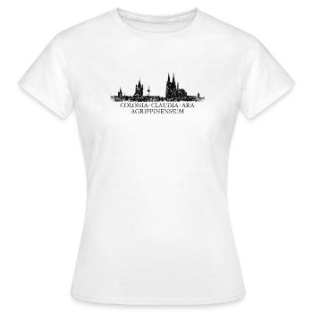Colonia Claudia Ara Agrippinensium Cologne Skyline - T-shirt Femme - blanc - Devant - AI Model Female 172 dark (172cm)