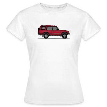Entdeckung 2 rot - Frauen T-Shirt - Weiß - Vorne - AI Model Female 172 dark (172cm)