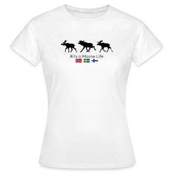 Elchbeobachtung in Skandinavien - Frauen T-Shirt - Weiß - Vorne - AI Model Female 172 dark (172cm)