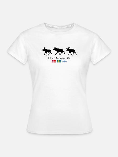 Elchbeobachtung in Skandinavien - Frauen T-Shirt - Weiß
