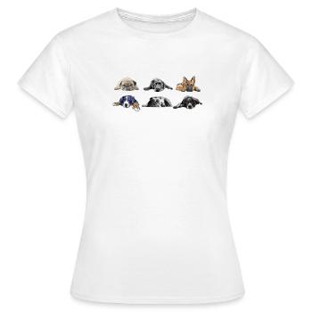 Carlin Labrador Berger allemand Bouledogue Bernois Pointer - T-shirt Femme - blanc - Devant - AI Model Female 172 dark (172cm)