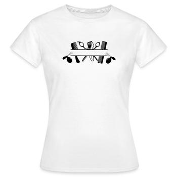 Friseur schreibt guten Geruch zu - Frauen T-Shirt - Weiß - Vorne - AI Model Female 172 dark (172cm)