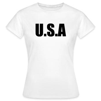Vereinigte Staaten von Amerika - Frauen T-Shirt - Weiß - Vorne - AI Model Female 172 dark (172cm)
