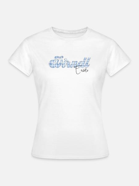 Dirndl Schrift Bayern Muster - Frauen T-Shirt - Weiß