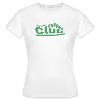 Lazy Sunday Coffee Club - Women's T-Shirt - white - Front - AI Model Female 172 dark (172cm)
