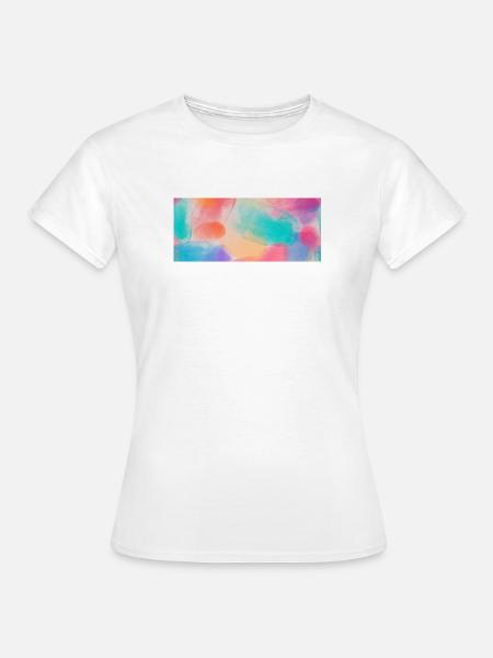 Lebendige Aquarellfarben - Frauen T-Shirt - Weiß