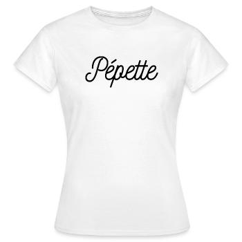 Pepette Spitzname Kleiner Name Humor Geschenkidee - Frauen T-Shirt - Weiß - Vorne - AI Model Female 172 dark (172cm)