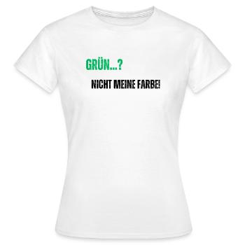 Grüne nicht meine Farbe - Frauen T-Shirt - Weiß - Vorne - AI Model Female 172 dark (172cm)