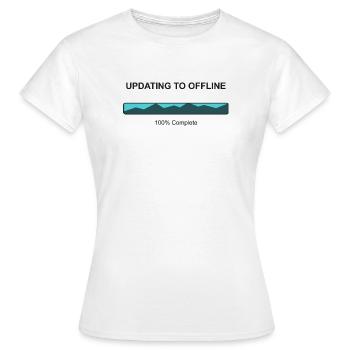 Mise à jour vers le mode hors ligne - T-shirt Femme - blanc - Devant - AI Model Female 172 dark (172cm)