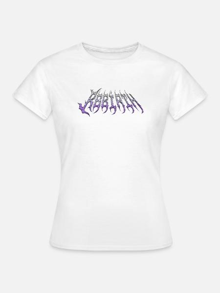 Rebirth – kaltmetallischer Chromtext - Frauen T-Shirt - Weiß