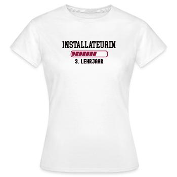 Apprentissage de plombier en troisième année d’apprentissage de plombier - T-shirt Femme - blanc - Devant - AI Model Female 172 dark (172cm)