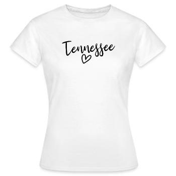 Amour des femmes du Tennessee Heart Tennessee - T-shirt Femme - blanc - Devant - AI Model Female 172 dark (172cm)