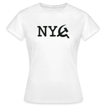 NY Commie - T-shirt Femme - blanc - Devant - AI Model Female 172 dark (172cm)
