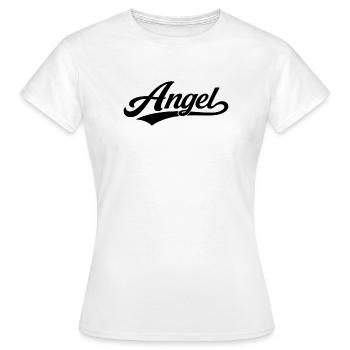 Nom d’ange, premier nom de famille - T-shirt Femme - blanc - Devant - AI Model Female 172 dark (172cm)