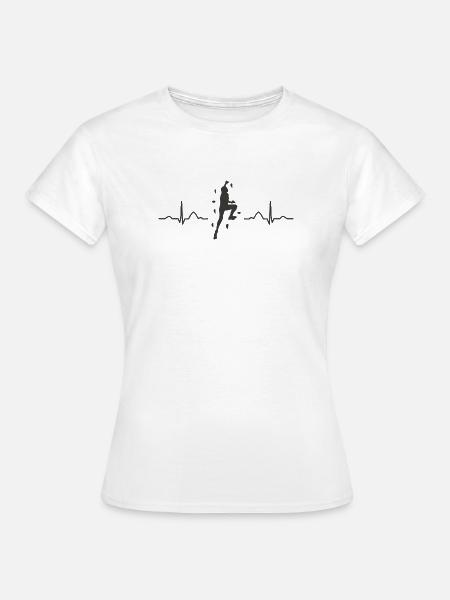 Boulderer Herzschlag Boulder Bouldern - Frauen T-Shirt - Weiß